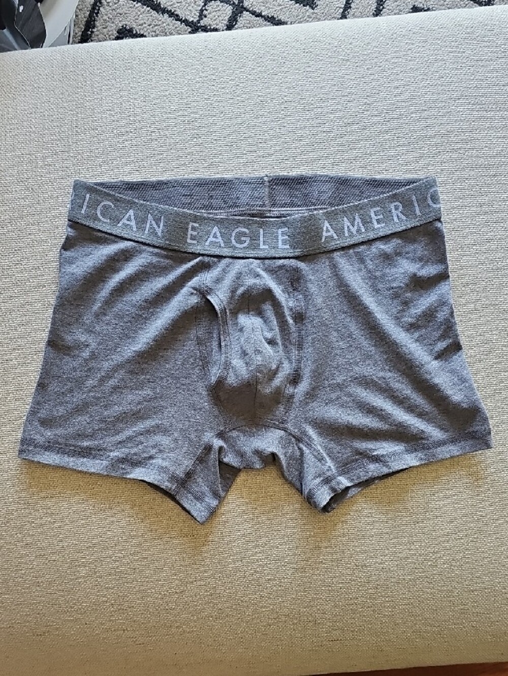 American Eagle Outfitters Gray Men’s Boxer Briefs with Logo Waistband